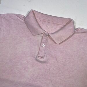 George Men's Pink Heathered Short Sleeve Polo Shirt‎ Size Medium